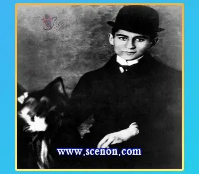 رحلة في حياة فرانز كافكا وكتاباته السوداويه صورة فوتوغرافية بالأبيض والأسود تظهر الكاتب فرانز كافكا في فترة شبابه مرتدياً قبعة، وبجانبه كلب، ضمن مقالة عن رحلته في متاهات العبث والكابوس.